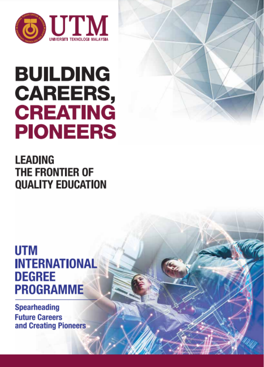 Degree programme with UTM to build career and creating pioneers on white background